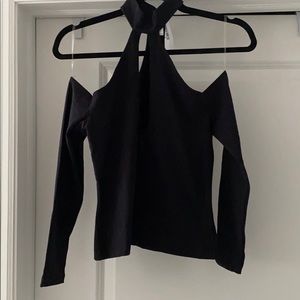 Black cut out top